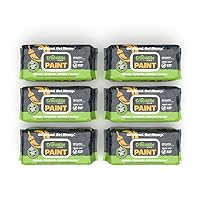 Crocodile Cloth Painting Wipes - The Stronger Easier Way to Prep Surfaces & Clean Up Paint Drips, Ink, & Adhesive on Hands, Tables, and More - 100 Oversized Wipes - 6 PK Case