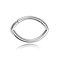 Premium Body Jewelry - Titanium Segment Ring in Oval Shape