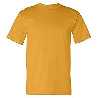 Bayside Men's American made cotton Basic T-Shirt, GOLD, X-Large