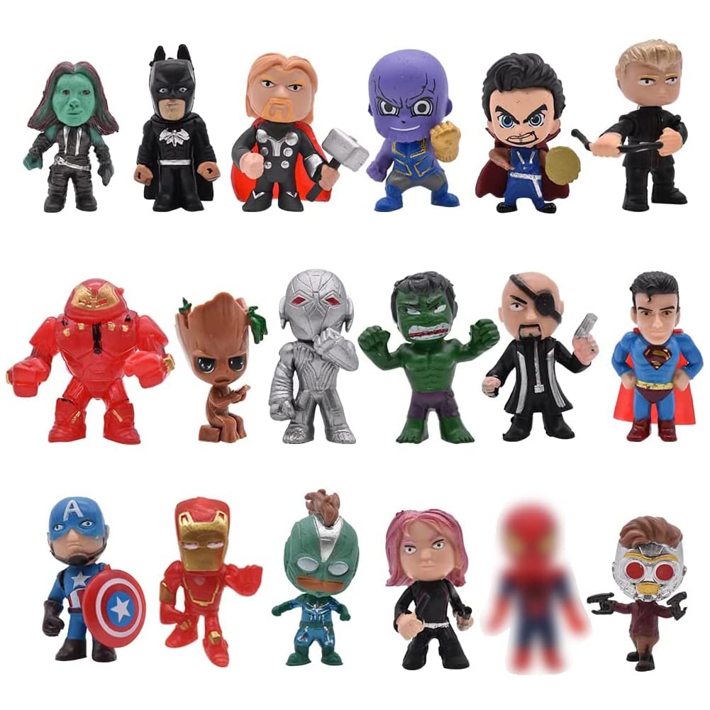 Pack of 20 Superheroes theme Cup cake Toppers for Birthday