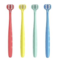 Baby Toothbrush, 3-Sided Soft Toothbrush Training Tooth Brush for Toddlers/Babies 1 Year and Up, 4 Pack