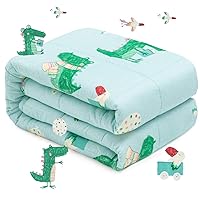 Sivio Kids Weighted Blanket | 5 lbs, 36x48 Inches | 100% Cotton & Premium Glass Beads | Heavy Cool Weight for Hot & Cold Sleepers | Green Crocodile