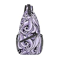 Durable Adjustable Outdoor Hiking the sea witch inspired Print Cross Chest Bag Diagonally Single Shoulder Backpack