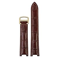 Genuine Leather Watchband Men Women For Cartier PASHA W3108/HPI004 Folding Buckle Concave Strap 21x15m 20x12mm 18x10mm Watchbands