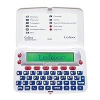 LEXiBOOK - The Collins English Dictionary, 13th Edition - Electronic Dictionary, Definitions, Thesaurus, Conjugation, Phonetic Spellchecker, Crossword Solver, with Battery, Blue/White, D850EN