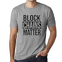 Men's Graphic T-Shirt Blockchains Matter Cryptocurrency Eco-Friendly Limited Edition Short Sleeve Tee-Shirt