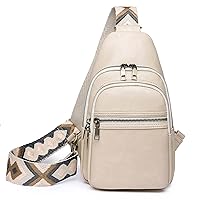 Sling Crossbody Bag for Women and Men, Chest Backpack Daypack with Guitar Strap Fanny Pack Belt Bag