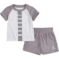 Jordan Boy`s Short Sleeve Seasonal Core Tee & Mesh Shorts 2 Piece Set