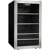 Danby 4.5-Cu. Ft. Beverage Center with Side Mount Pocket Handle, Door Lock, Black/Stainless (DBC045L1SS)