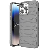 Shockproof Case for iPhone 15 Pro Max/15 Pro/15 Plus/15, Screen Camera Protection Case Support Wireless Charging AntiScratch PC Phone Cover,Gray,15 6.1''