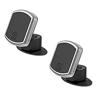 Scosche MPD2PK-UB MagicMount Pro Magnetic Car Phone Holder Mount - 360 Degree Adjustable Head, Universal with All Devices - Dashboard Mount - Pack of 2