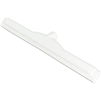 SPARTA 4156702 Plastic Floor Squeegee, Shower Squeegee With Double Foam For Window, Glass, Shower Door, Floor, Windshield, 18 Inches, White, (Pack of 6)