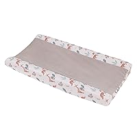 Little Love by NoJo Woodland Meadow Taupe, Sage, Tan and White Forest Friends Super Soft Contoured Changing Pad Cover