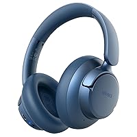 BERIBES Upgraded Hybrid Active Noise Cancelling Wireless Headphones with Transparent Modes,65H Playtime Bluetooth Headphones Wireless with Mic, Deep Bass,3.5MM Cable,Soft-Earpads,Fast Charging-Blue