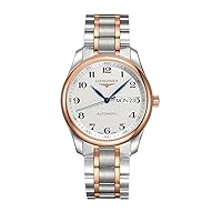 Longines Master Collection Automatic Stainless Steel and Rose Gold Silver Dial Day-Date Mens Watch L2.755.5.79.7