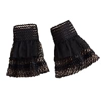 False Sleeves Wrist Cuffs Floral Ruffle Layered Lace Cuff Detachable Fake Sleeves for Women Girls