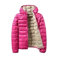 Women's Quilted Packable Down Jacket Solid Color Hooded Thickened Down Coat Winter Down Parka Puffer Waterproof