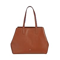 DuDu Women's Genuine Leather Tote Shoulder Bag Handbag Large Fashion Handbag Shopper Bag Coloured Cinnamon