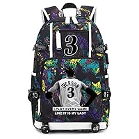 Basketball Player Iverson Multifunction Backpack Travel Backpack Fans Bag For Men Women (Style 3)