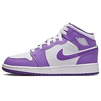 Nike Air Jordan 1 Mid GS Purple Venom/White Size 6.5