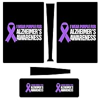 Alzheimer's Disease Awareness Funny Skins Cover Compatible with P-S-5 Digital Edition Console Sticker Case Protector