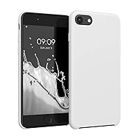 kwmobile Case Compatible with Apple iPhone SE (2022) / iPhone SE (2020) / iPhone 8 / iPhone 7 Case - TPU Silicone Phone Cover with Soft Finish - White