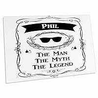 3dRose Phil - The Man The Myth The Legend - Personal Name... - Desk Pad Place Mats (dpd-232347-1)