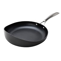12” Radical Pan: Nonstick Frying & Saute Pan, Skillet, With Stainless Steel Handle, for Gas, Induction, Electric Cooktops, Hard-Anodized, Dishwasher Safe. Oven safe, SGS & NSF Certified. PFOA-free