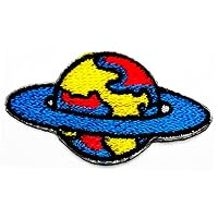 Kleenplus Mini Planet Patches Solar System Cartoon Children Kids Sticker Arts Sign Symbol Costume T-Shirt Jackets Jeans Bag DIY Applique Embroidered Sew Iron on Patch