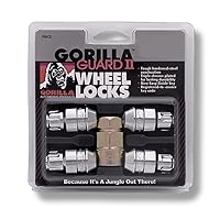 Gorilla Automotive 61631N Chrome Acorn Gorilla Guard II Wheel Locks - Set of 4 (12mm x 1.50 Thread Size)