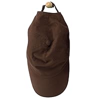 6-Panel Brushed Twill Unstructured Cap-One Size (Coffee)