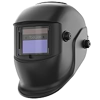 TOOLIOM True Color Solar Powered Auto Darkening Welding Helmet with Adjustable Shade for TIG MIG ARC