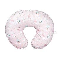 Boppy Nursing Pillow Original Support, Pink Unicorns and Castles, Ergonomic Nursing Essentials for Bottle and Breastfeeding, Firm Fiber Fill, with Removable Nursing Pillow Cover, Machine Washable