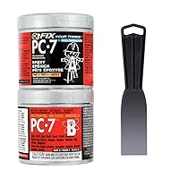PC Products PC-7 Epoxy Adhesive Paste Kit with Applicator, Two-Part Heavy Duty, 1/2 lb in Two Cans, Charcoal Gray,87721