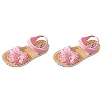 Junior Girls Sandals Sandals Summer New Soft Sole Non Slip Comfortable Fashion Princess Shoes Bow Shower Shoes