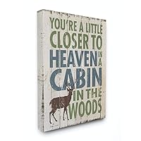 Stupell Industries Heavin Stupell Home Décor Closer to Heaven in a Cabin Wall Art, 16 x 20, Gallery Wrapped Canvas