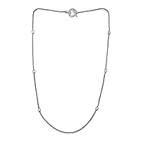 MOONEYE Indian Artisan Crafted 1.20 CTW Natural Diamond Polki Chain Necklace 925 sterling silver White Gold Plated