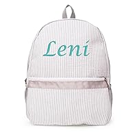 Personalized Backpack.Diaper Bag, Back To School.Personalized Hand Embroidered Backpack.Personalized Kids Backpack.Book Bag (Gray,Custom Name)