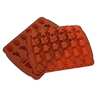 BESTOYARD 2pcs Christmas Cookie Cutters Gingerbread Silicone Mold Mini Ice Cube Trays Christmas Silicone Mold Christmas Tree Chocolate Mold Pine Cone Candy Molds Ice Cube Trays Mold A1 Tool