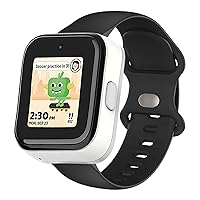 Classic Black Band Compatible for SyncUP Kids Watch Band Replacement,Adjustable Soft Silicone Sport Wriststrap Compatible with T-Mobile SyncUP Kids Watch for Boys Girls