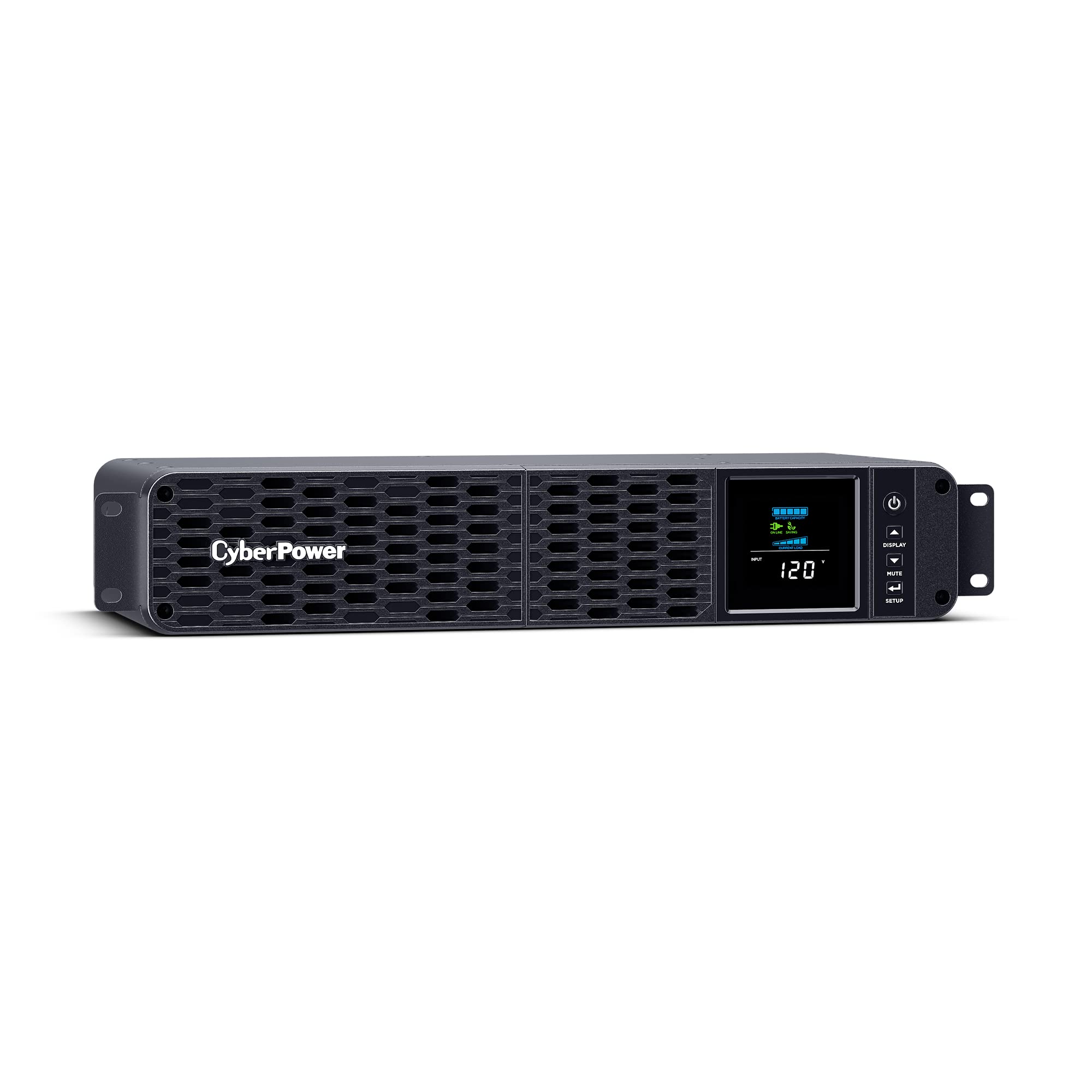 CyberPower CP1500PFCRM2U PFC Sinewave UPS System, 1500VA/1000W, 8 Outlets, AVR, Short Depth 2U Rackmount