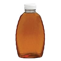 Mann Lake Honey Squeeze Bottle, Easy Honey Dispensing, Durable, White Flip-Top Lids Included, Effortless Honey Storage, Recyclable Plastic, 12-Pack, 2 lb