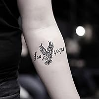 Isaiah 40:31 Temporary Tattoo Sticker (Set of 2) - OhMyTat