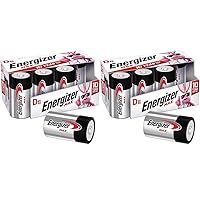 Energizer Max D Batteries, Premium Alkaline D Cell Batteries (8 Battery Count) (Pack of 2)