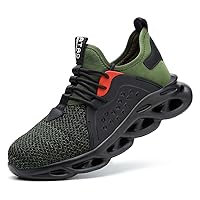 Pangolin Safety Work Shoes for Men Sneakers Women Lightweight Breathable Steel Toe Sneaker Shoes Non Slip Shoes Indestructible Construction Shoes Tennis Shoes
