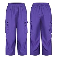 YiZYiF Boys Cargo Joggers Pants Loose Jogging Bottoms Outdoor Hiking Baggy Trousers School Uniform Sweatpants