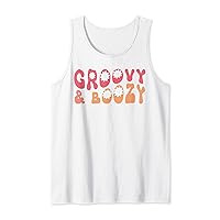 Groovy and Boozy 70's Bachelorette Party Bridal Retro Tank Top