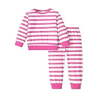 PATPAT Toddler Girls' Pajama Sets 2Pcs Soft Sleepwear Pants Long Sleeve Jammies Winter Nighties PJS for Kids 2-6T