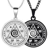 2PCS Good Luck Magical Talisman Of Abraxas To Control Your Life With The Spirits Best Money Amulet Mens Womens Necklace