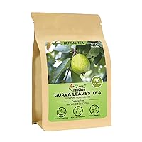 Guava Leaves Tea Bags, 50 Teabags - Hojas De Guayaba, Premium Guava Leaf Tea - Non-GMO - Caffeine-free - Boost Immunity & Rich in Antioxidants